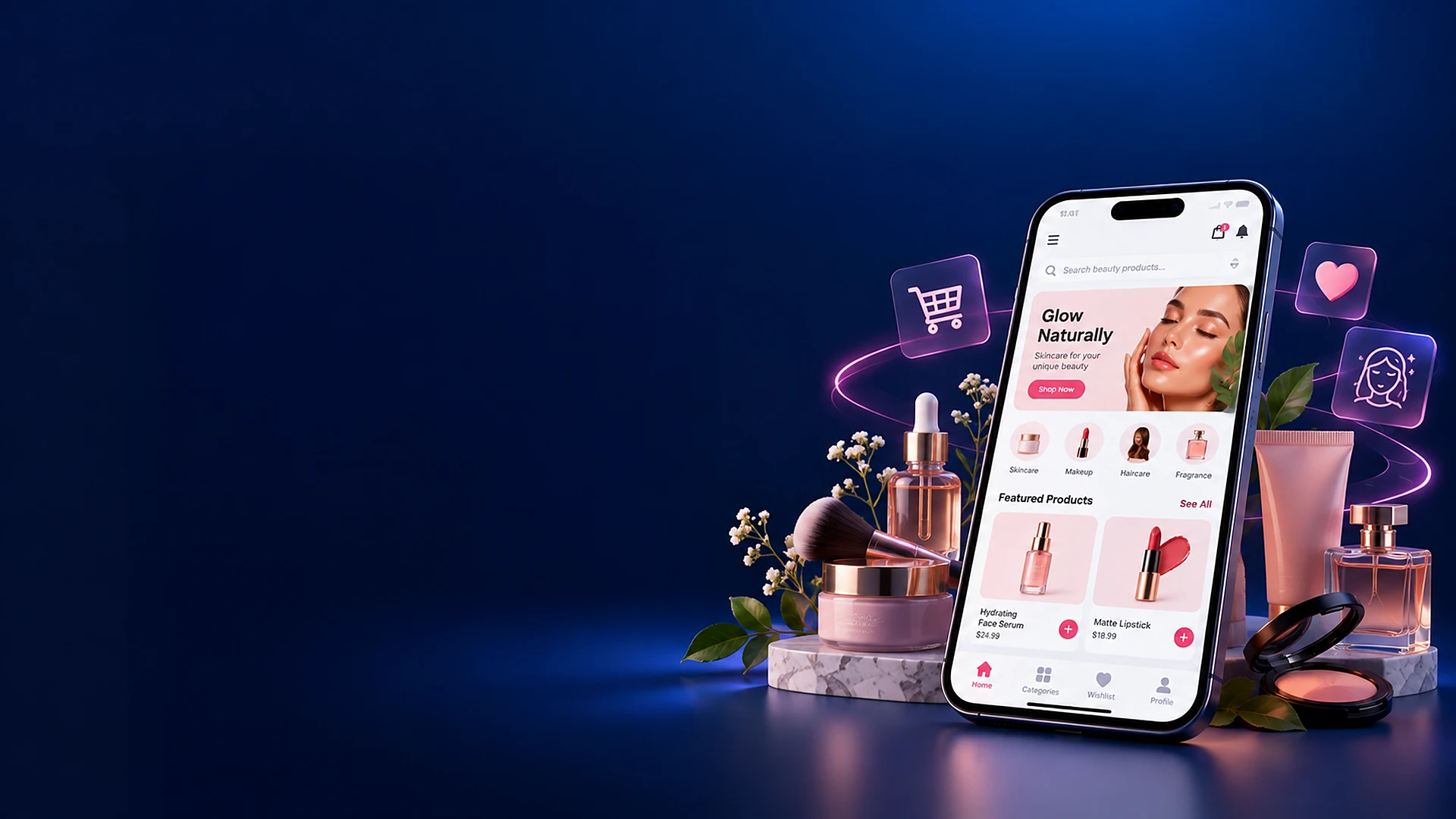 Hair and beauty app development banner